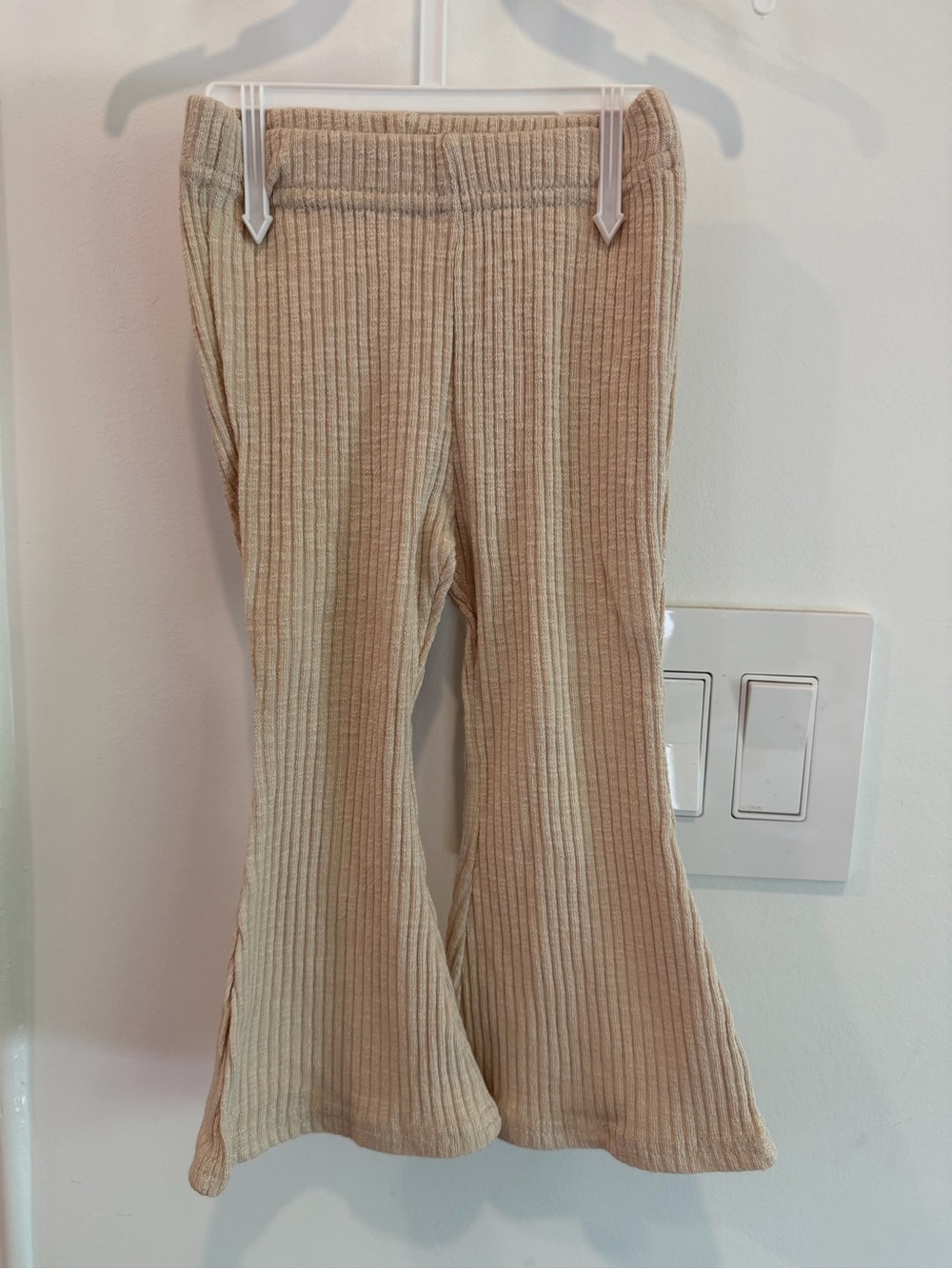 Modal Ribbed Flared Trousers Natural size 24m